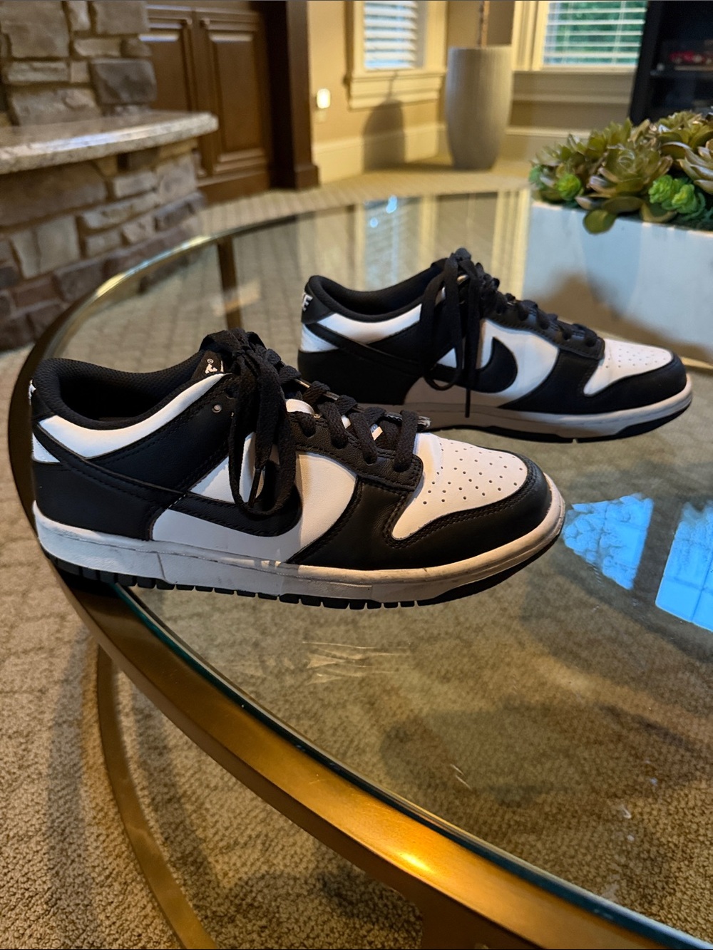 Nike Dunk Low-Top Sneakers - Panda Black and White